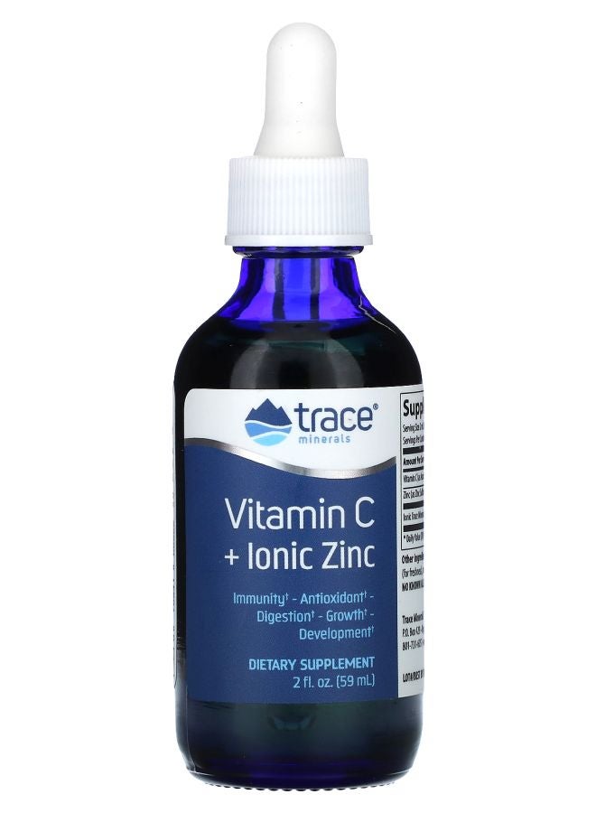 Trace Minerals Vitamin C + Ionic Zinc 2 fl oz (59 ml)