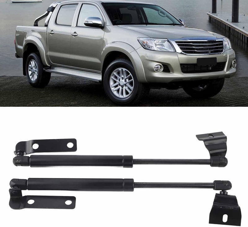 Pilipane 2pcs Front Hood Bonnet Gas Lifts Support, Front Hood Gas Lifts Support, Front Bonnet Gas Strut, Front Bonnet Gas Shock Heavy Duty Carbon Steel Strut for Vigo SR5 2005‑2014 - Image 2