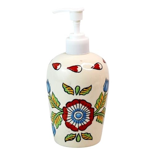 Kaolinite Ceramic Bathroom Accessories Set for Utility and Bathroom Decor | Liquid Soap Dispenser, soap Tray, Toothbrush Holder (Elegant Bathroom Set) (Multicolor) - Image 5