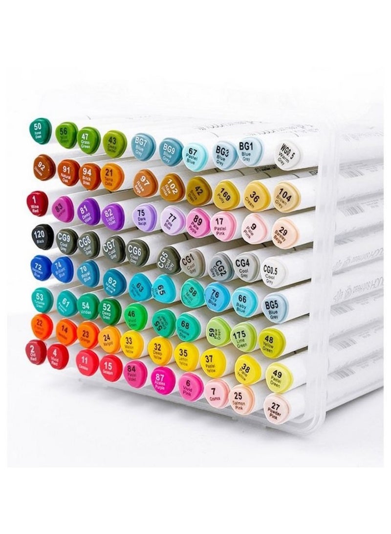 Huitich Double-Headed Soft Oily Marker Set – 60 Colors - Image 2