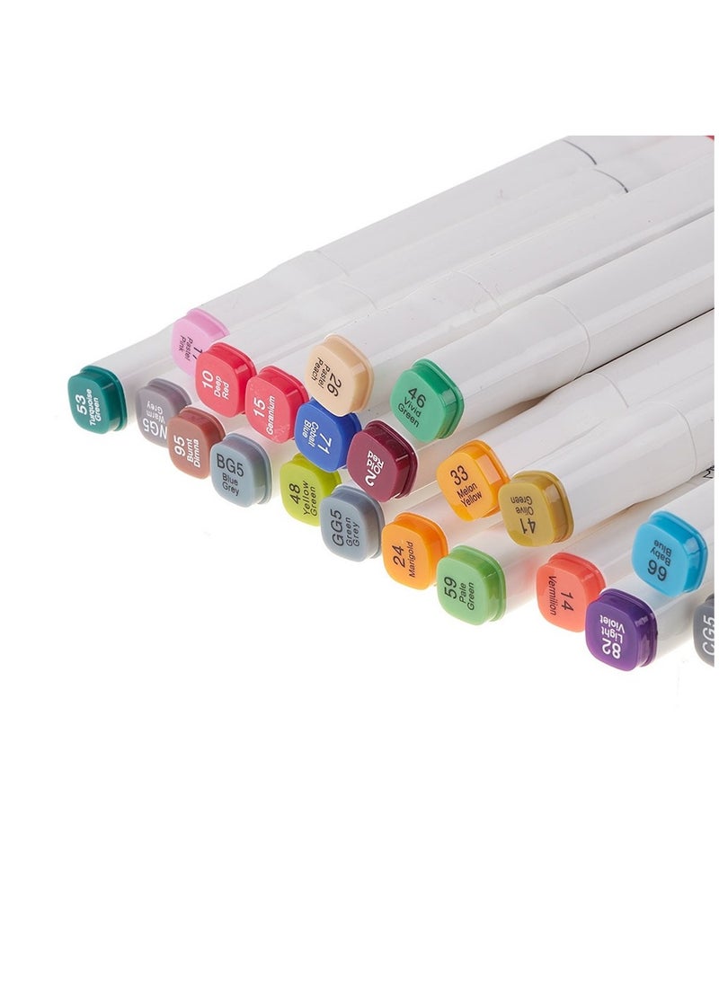Huitich Double-Headed Soft Oily Marker Set – 60 Colors - Image 3