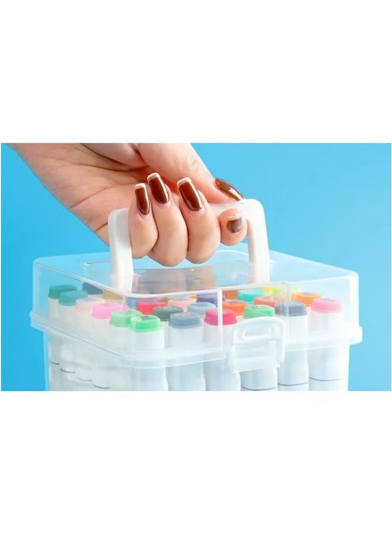 Huitich Double-Headed Soft Oily Marker Set – 60 Colors - Image 4