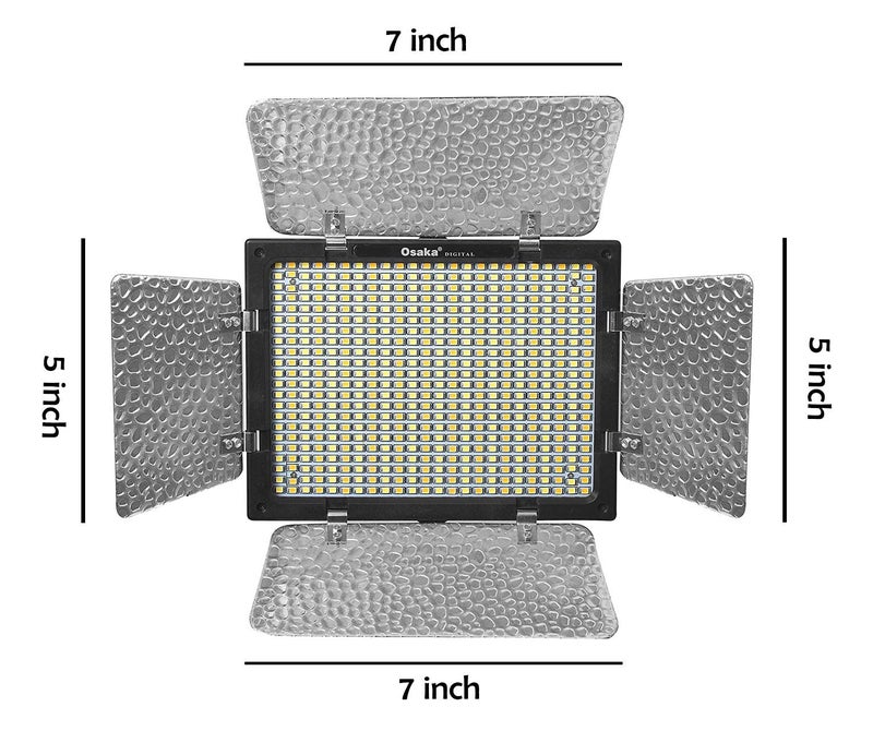 Osaka LED Video Light OS 576 Slim with 8000 mAH F750 Battery & Ultra Fast Charger for All DSLR and Video Cameras and YouTube Video Shooting - Image 2