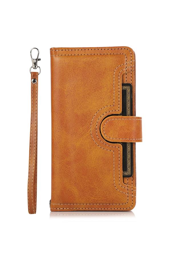 اس-توب جراب هاتف جلدي مع سوار معصم وفتحة بطاقة لهاتف Samsung Galaxy S24+ 5G - Image 2