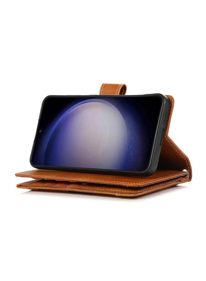 اس-توب جراب هاتف جلدي مع سوار معصم وفتحة بطاقة لهاتف Samsung Galaxy S24+ 5G - Image 5