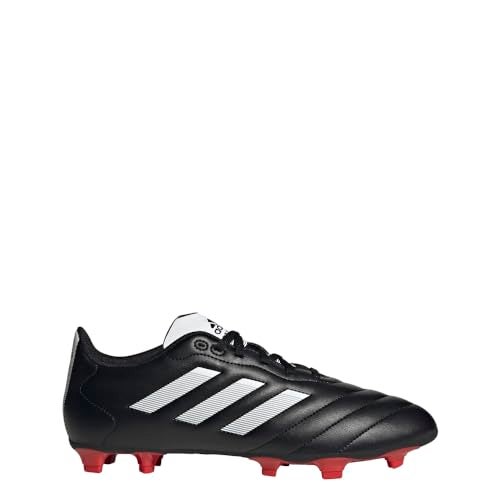 adidas Unisex Goletto Firm Ground Soccer Shoe, Core Black/White/Red, 7 US Men - Image 2