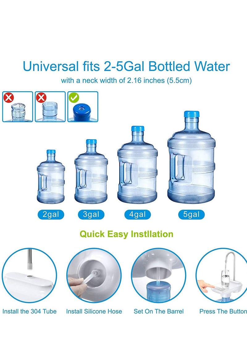 Water Pump for 5 Gallon Jug, COJITO Water Bottle Dispenser Electric Water Pump Automatic Water Bottle Pump Dispenser for 5 Gallon Bottle(White)  - Image 5