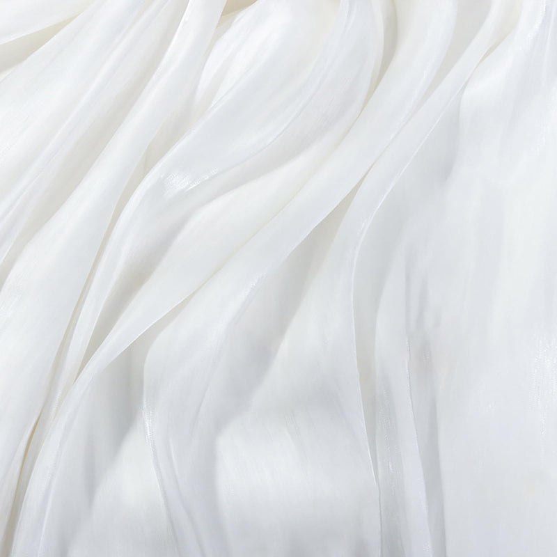 Yiemoge Bright Shiny Satin Photography Background Fabric, Textured Pleated Cloth Backdrops for Goods, Crafts, Jewelry, Cosmetics, Food Photoshoot and Flat Lay (3.3Ã—2.3ft/100Ã—70cm, White) - Image 1