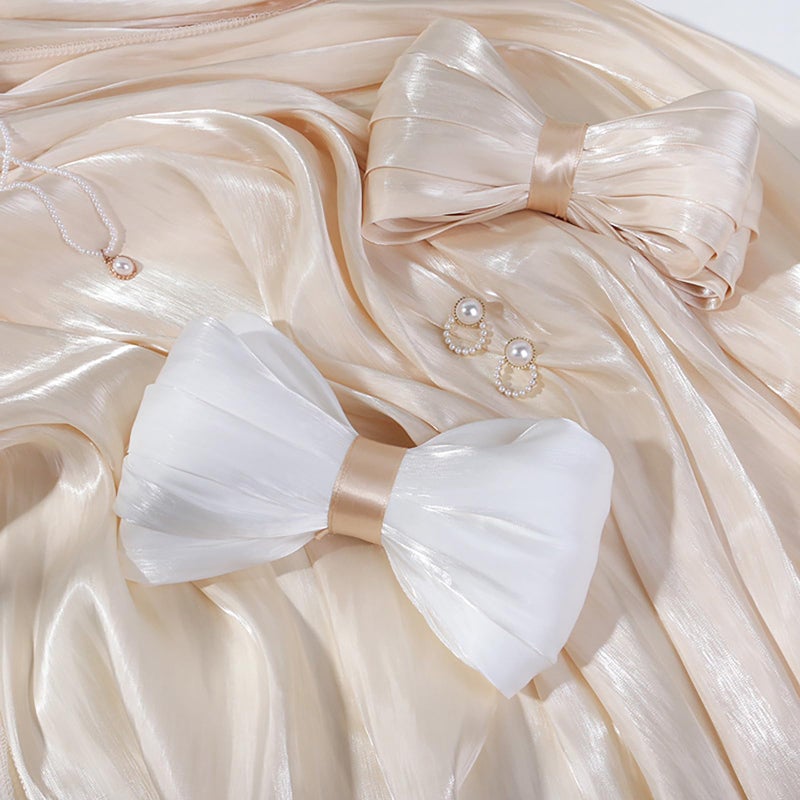 Yiemoge Bright Shiny Satin Photography Background Fabric, Textured Pleated Cloth Backdrops for Goods, Crafts, Jewelry, Cosmetics, Food Photoshoot and Flat Lay (3.3Ã—2.3ft/100Ã—70cm, White) - Image 3