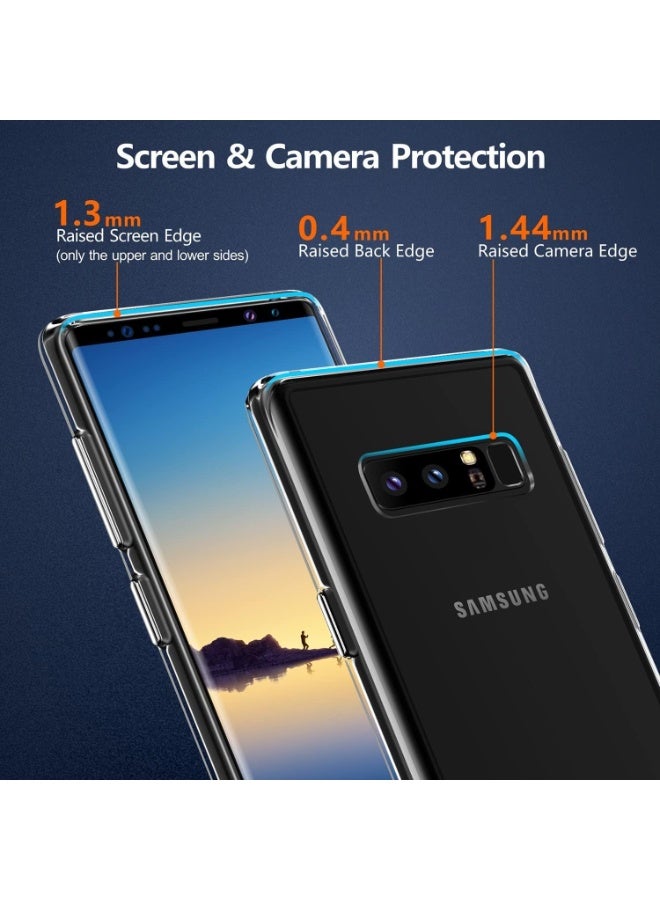 جراب لهاتف Samsung Galaxy Note 8 - تصميم شفاف فائق النقاء، حماية من السقوط، إطار ممتص للصدمات (Bumper) وجراب شفاف لهاتف Galaxy Note 8 (مقاس 6.3 بوصة). - Image 3