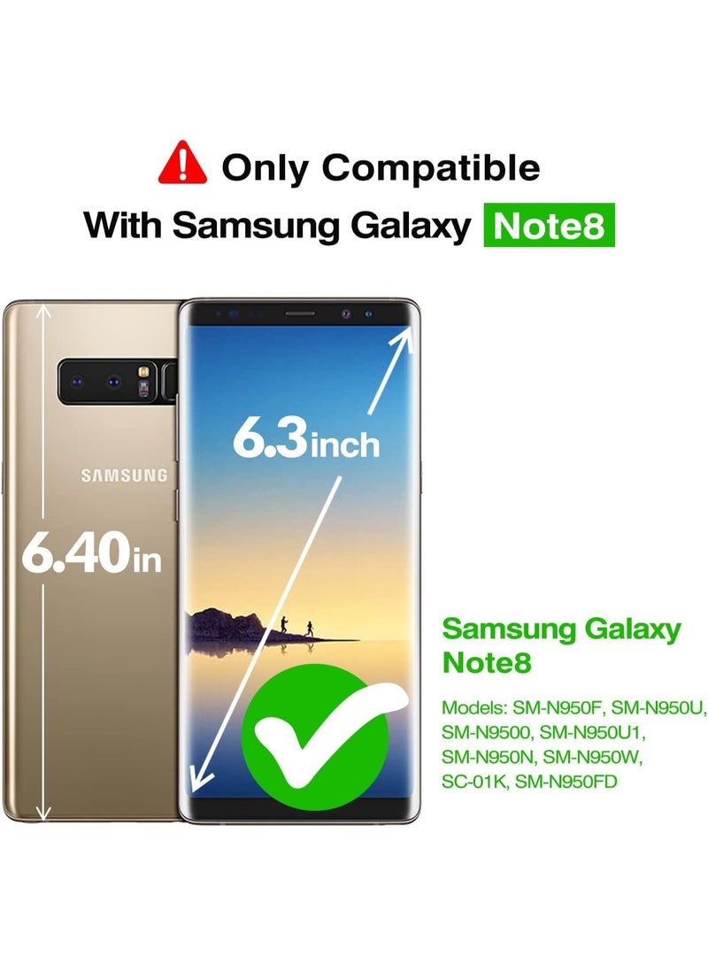 جراب لهاتف Samsung Galaxy Note 8 - تصميم شفاف فائق النقاء، حماية من السقوط، إطار ممتص للصدمات (Bumper) وجراب شفاف لهاتف Galaxy Note 8 (مقاس 6.3 بوصة). - Image 2