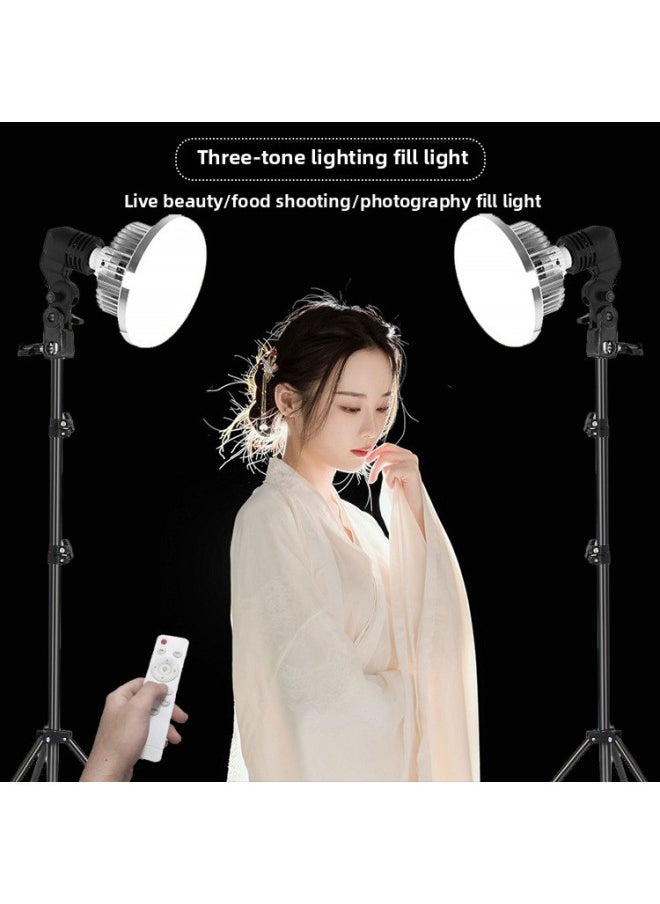 General - Soft Light Box Led Professional Photography Light Fill Light Three-color Dimming With Remote Control 85W 150W Electrodeless Dimming Frame-Color:55cm Bracket - Image 1