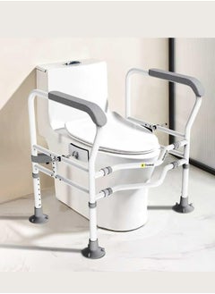 Fordeal Toilet Safety Rails Medical Bathroom Safety Frame for Elderly Handicap and Disabled Adjustable Bathroom Toilet Handrails Grab Bar Fit Any Toilet Toilet Safety Frame Enhanced Support for Elderly and Handicap Individuals Adjustable Width and Toilet Safety Handrail  - Image 1