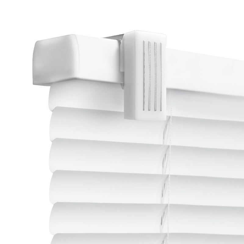 REGAL estate QuickInsta MagMount No Tools No Drill Cordless 1" Magnet Mini Blinds for Metal Steel Doors, 25" W x 72" H, White - Image 1