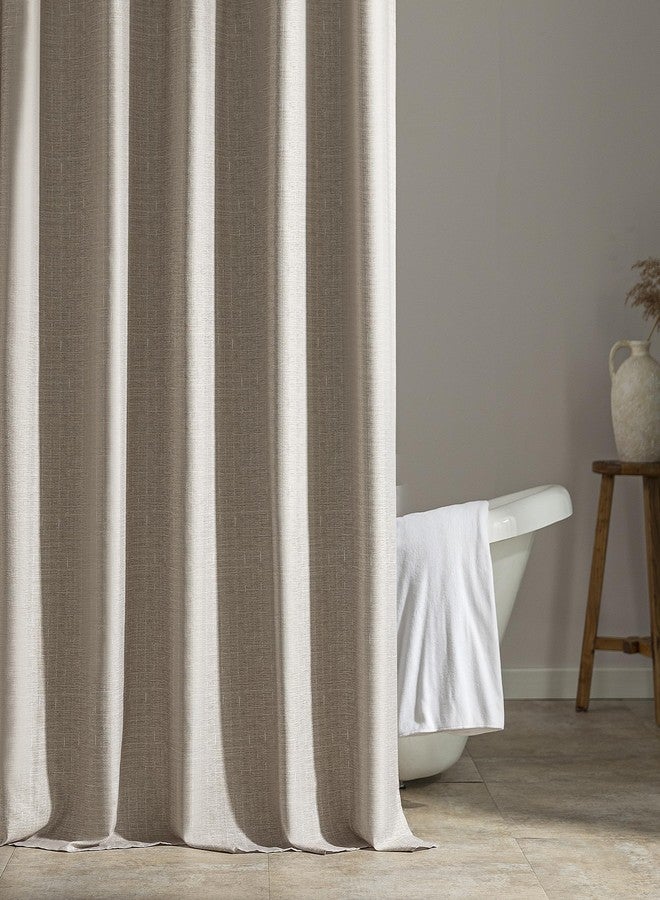 SLEEP ZONE Beige Shower Curtain Waterproof Curtains for Bathroom Decor Bathtub Geometric Shower Curtain 72" × 72" - Image 2