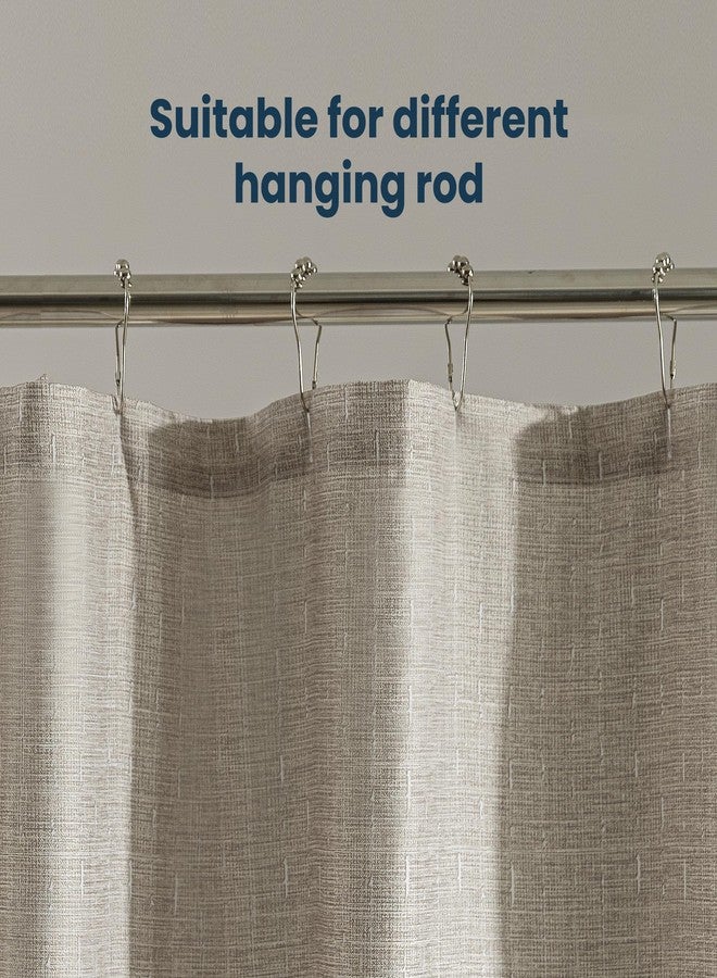 SLEEP ZONE Beige Shower Curtain Waterproof Curtains for Bathroom Decor Bathtub Geometric Shower Curtain 72" × 72" - Image 5
