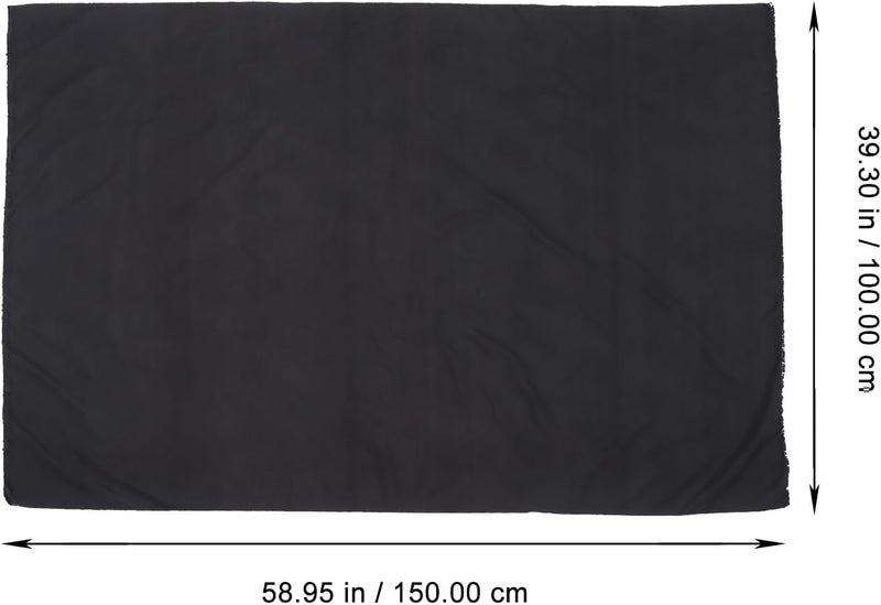 Polyester Fabric Sheet for DIY Sewing and Curtain Making, Black Solid Color Quilting Material, Practical Home Craft Cloth for Upholstery and Production - Image 2