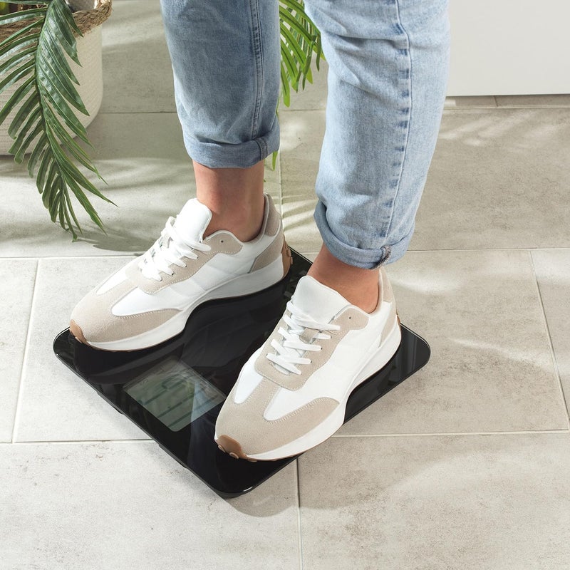 Salter 9049 BK3R Max Digital Bathroom Scale Weighing Scales For Body Weight Supersize LCD Display 250kg 39st 6 lb Includes Carpet Feet Battery Step On Instant Weight Readings Compact Design - Image 4