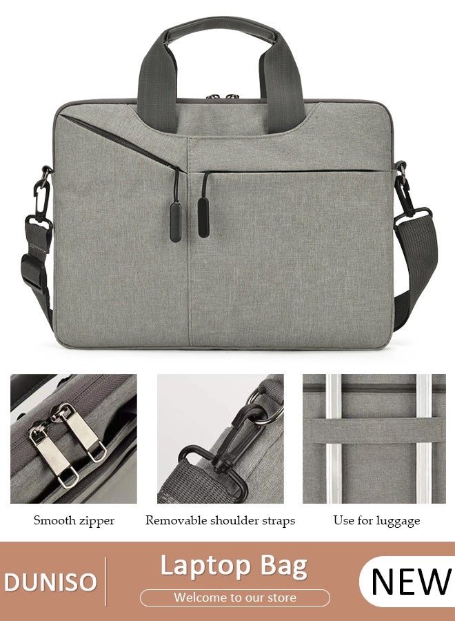 DUNISO 15.6 Inch Laptop Bag Lightweight Computer Bag Travel Business Briefcase Water Resistance Shoulder Messenger Bag for Men and Women Work Office - Image 1