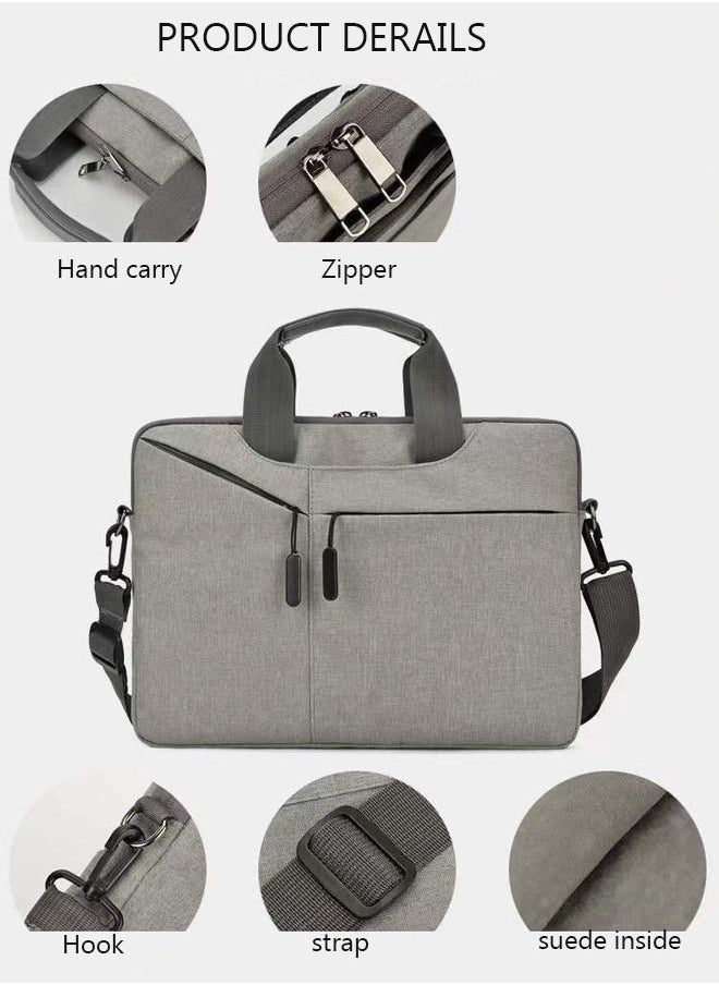 DUNISO 15.6 Inch Laptop Bag Lightweight Computer Bag Travel Business Briefcase Water Resistance Shoulder Messenger Bag for Men and Women Work Office  - Image 3