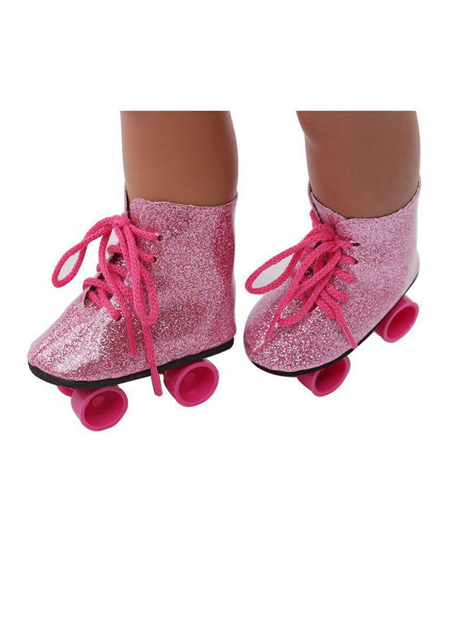 NIBEMINENT Roller Skates For 18 Inch American Doll 7x5x3.6cm - Image 1