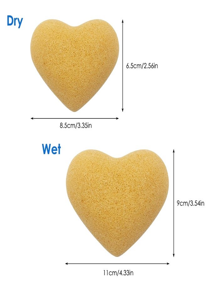 DaKuan 6 pcs Konjac Sponge, DaKuan Cordate Facial Sponges, Polychrome Face Sponges for Cleansing, Natural, Colorful, Gentle Exfoliation for Radiant Skin - Image 5