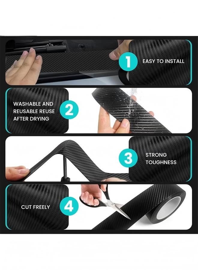 Uliova 5M Car Door Edge Protector Carbon Fiber Anti Scratch Strip Door Guard Protection Film Universal Auto Exterior Accessories - Image 3