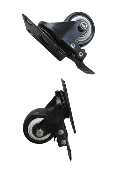 TMC Chair wheels Heavy Duty Caster Wheels Single Wheel Sliders Puff Caster for Moving Center Table Furniture Black White Set of 2  - Image 1