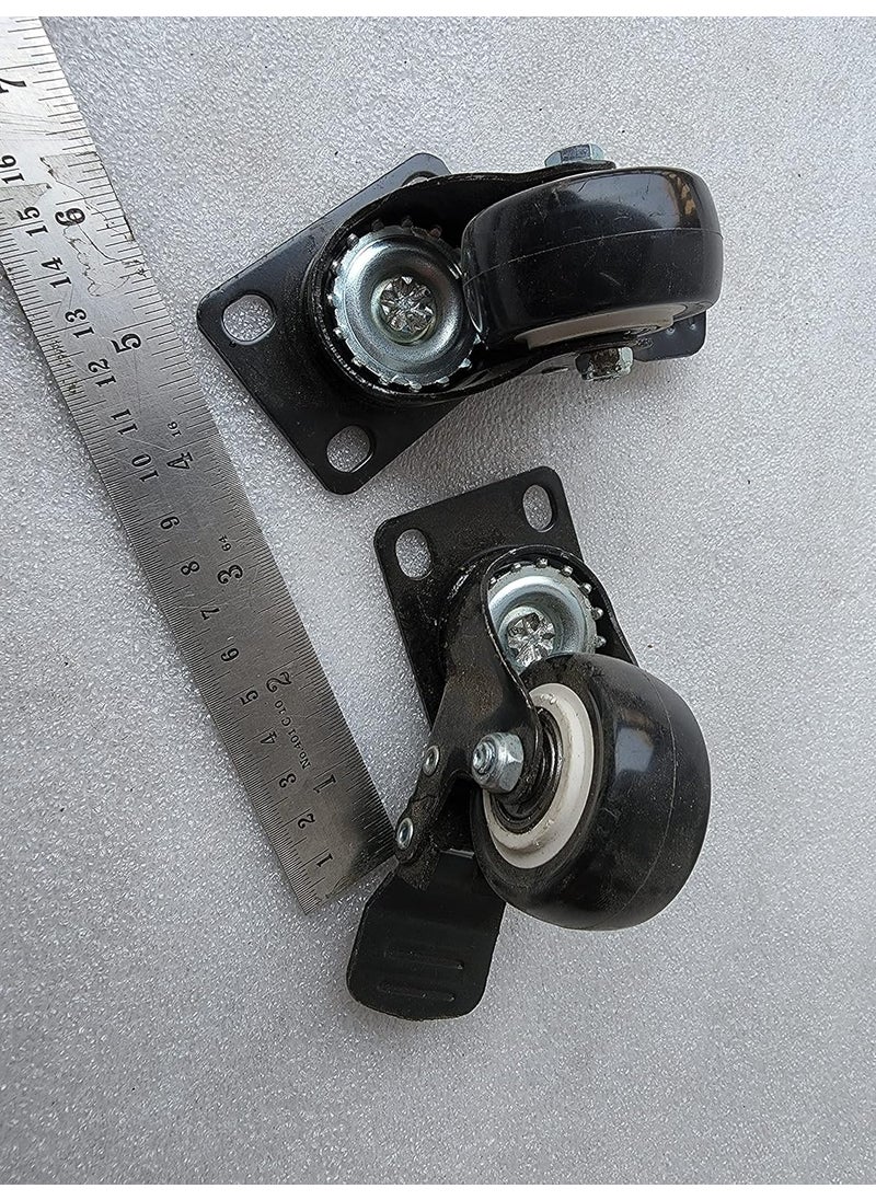 TMC Chair wheels Heavy Duty Caster Wheels Single Wheel Sliders Puff Caster for Moving Center Table Furniture Black White Set of 2  - Image 2