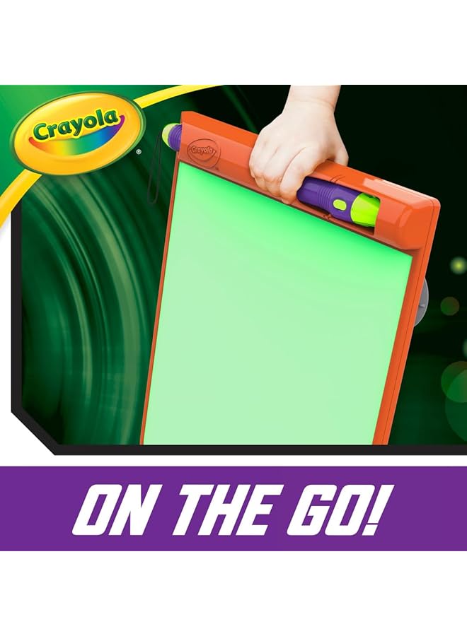 Crayola Travel Glow Art Studio Glow In The Dark Toys Kids Gifts For Girls And Boys Ages 6 7 8 9 - Image 5