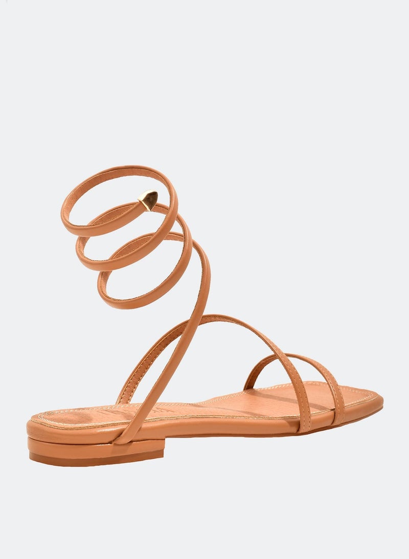 THALIA Spiral Sandal - Beige  - Image 3