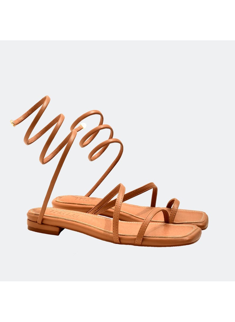 THALIA Spiral Sandal - Beige  - Image 2