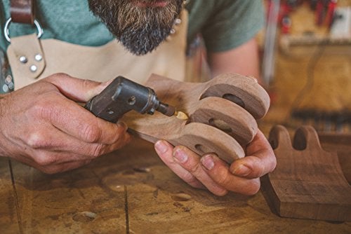 Kutzall Original Flame Rotary Burr, 1⁄8" Shaft, Coarse - Wood Carving Bit for Dremel, Foredom, DeWalt, Milwaukee. Abrasive Tungsten Carbide, 1⁄4" (6.3mm) Dia. X 1⁄2" (12.7mm) Length, FL-14-E - Image 4
