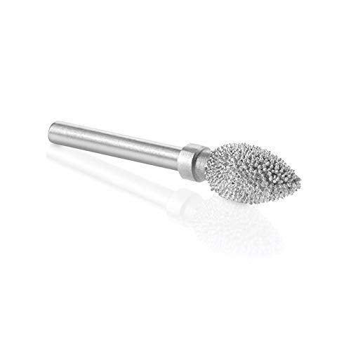 Kutzall Original Flame Rotary Burr, 1⁄8" Shaft, Coarse - Wood Carving Bit for Dremel, Foredom, DeWalt, Milwaukee. Abrasive Tungsten Carbide, 1⁄4" (6.3mm) Dia. X 1⁄2" (12.7mm) Length, FL-14-E - Image 2