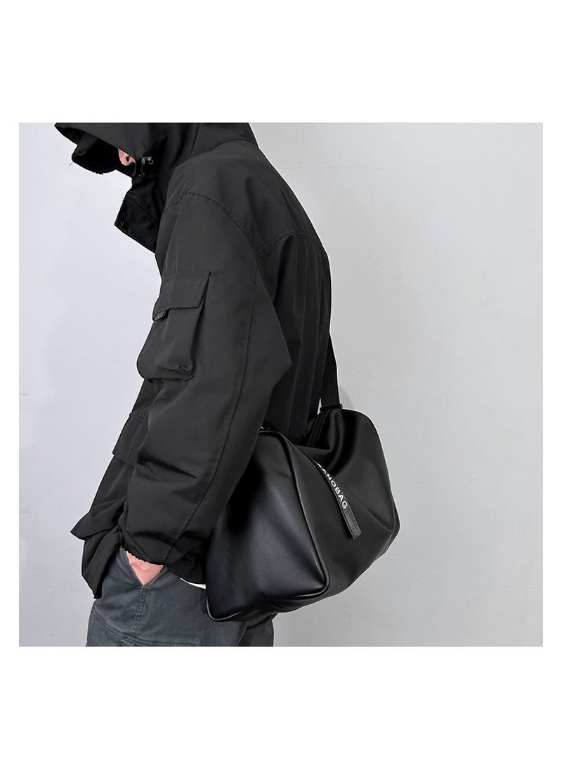 Kiffiyeh Large Capacity Crossbody Bag, Good Quality Gym Bag for Men, High-End Soft Leather Fashion Shoulder Bag, Simple and Trendy  - Image 4
