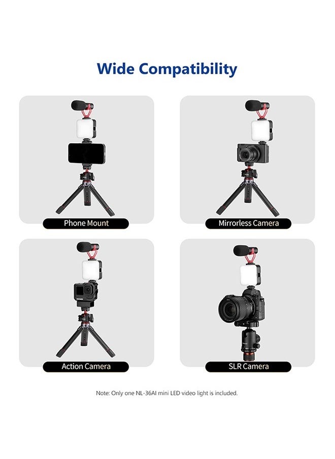 Neewer - NEEWER LED Video Light,Portable Bi-Color 3200K~5600K Dimming Lights for Cameras, CRI 97+, 8 Scene Modes, 2000mAh Rechargeable Battery for Gaming/YouTube/Vlog/Photography - NL-36AI - Image 1