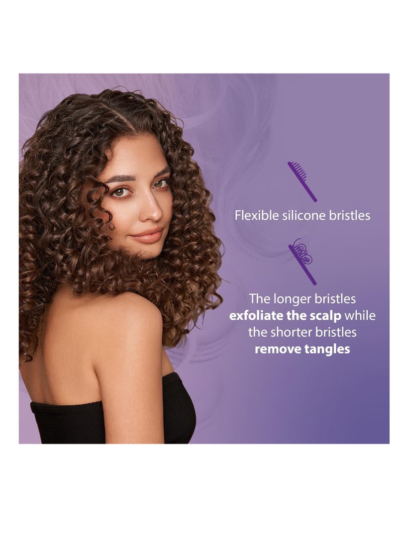Curl Keeper Curl Keeper The Original FLEXY BRUSH (Turquoise) For Detangling and Curl Clumping  - Image 3