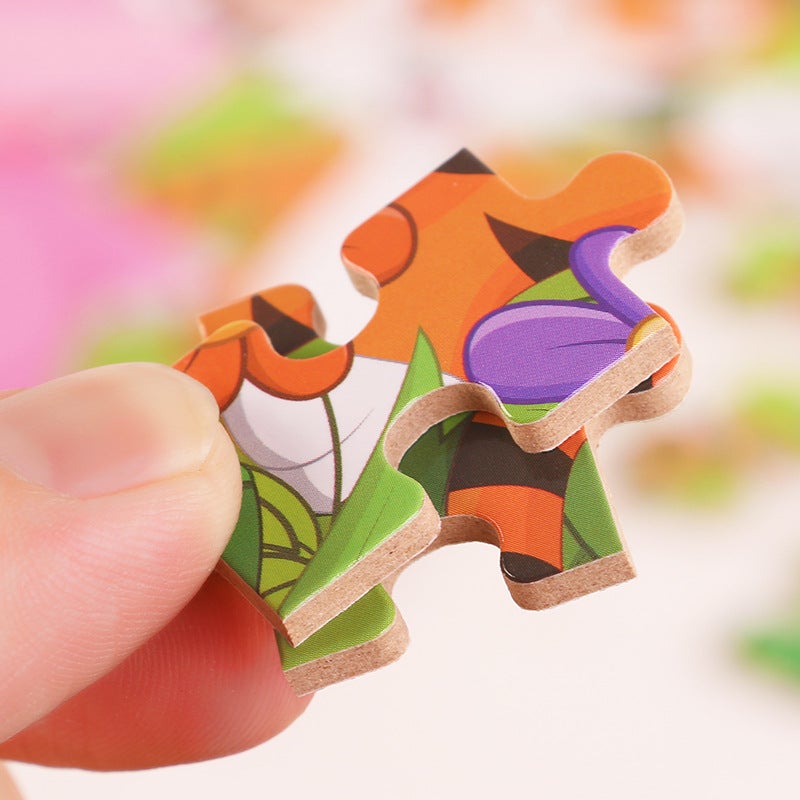 Children'S Wooden Early Education Extra Large 200 Pieces Iron Box Puzzle Puzzle Animation Stall Selling Toys Agent - Image 5