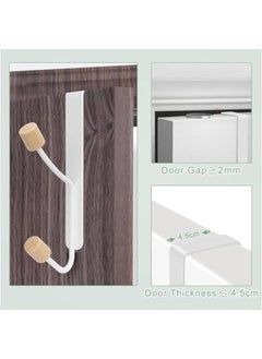 HOOKOR Over Door Hooks, 3 Pack White Door Hooks for Hanging Metal Door Hanger Hook Wood Hooks for Hanging Clothes, Hats, Robes, Towels  - Image 5