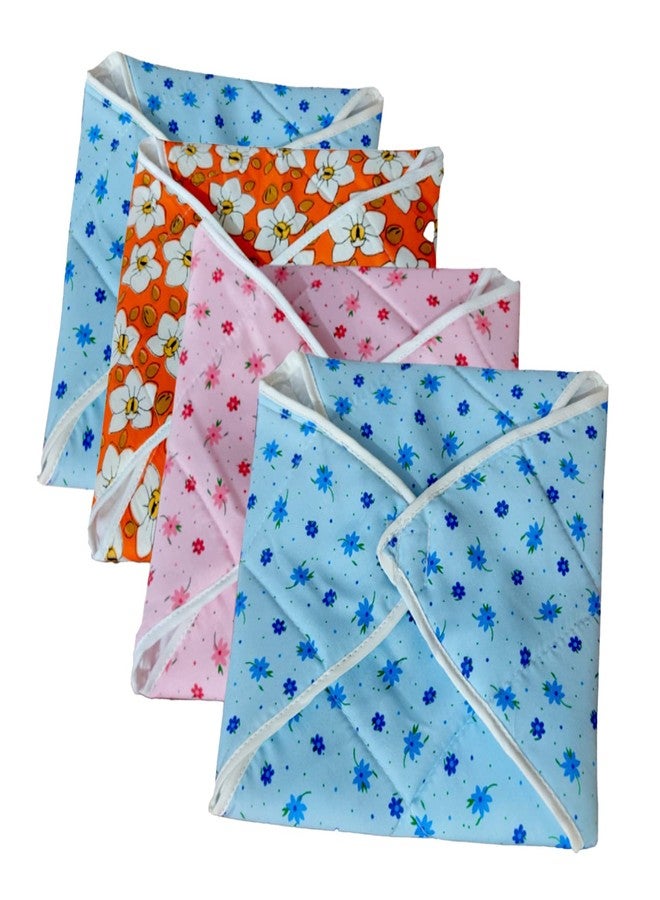 KANUSHI Industries® Cotton Roti Cover/Chapati Cover/Roti Rumals- Set of 4 (Multicolor)(ROTI-COVER-COMBO-2-4PC) - Image 1