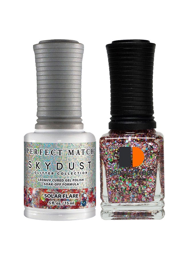 Lechat Gel Nail Polish, Gel Polish Soak Off Led U V Nail Gel Polish Sky Dust Glitter Solar Flare Sdms03 - Image 1