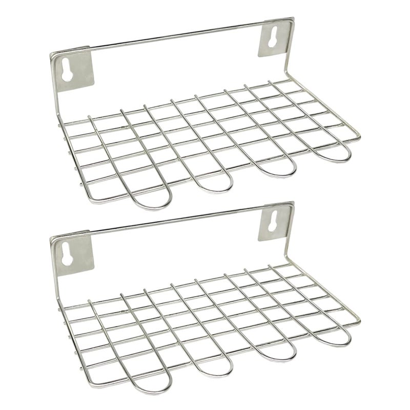 JISUN Stainless Wall Mounted Ladle Stand Pack of 2 for Kitchen Silver  - Image 1
