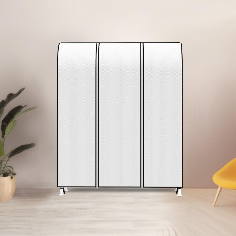 Zilink 50'' Garment Rack Cover Dustproof Clothes Rack Cover Breathable Garment Bags Protector Wardrobe Cover with 2 Durable Zippers for Garment Rack, White, (Rack Not Included) - Image 5