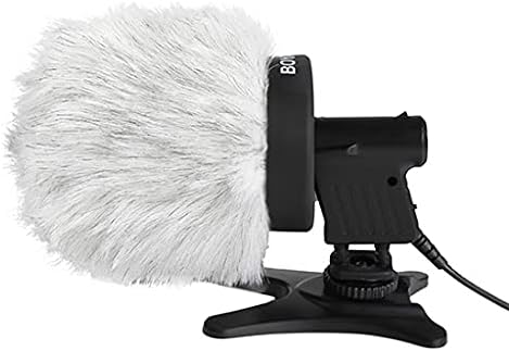 BOYA BYP80 SlipOn Fur and OpenCell Foam Windshield for Shotgun Microphones Between 19 to 23mm in Diameter with Interior Depth of 80mm Boya