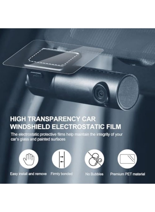 Generic 8 Pieces Electrostatic Film for Dash Cam,Windshield Dashcam Stickers,Double-Sided Adhesive Pad Sticker Shield for Dash Cam,Clear Static Cling Films for Suction Cup Mounting Car Shield Decal  - Image 5