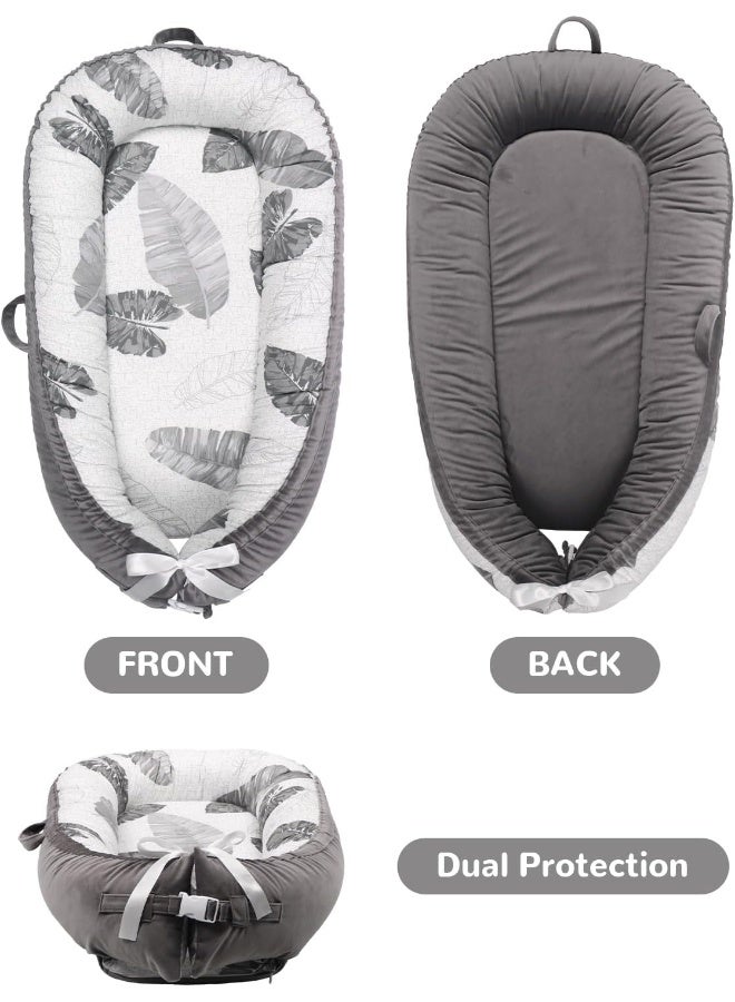 EAQ Baby Lounger Cover Snuggle Me Lounger, Portable Baby Nest Cover Breathable & Soft, Organic Cotton Baby Lounger Pillow, Safe Baby Bassinet for Travel, Playtime - Image 5