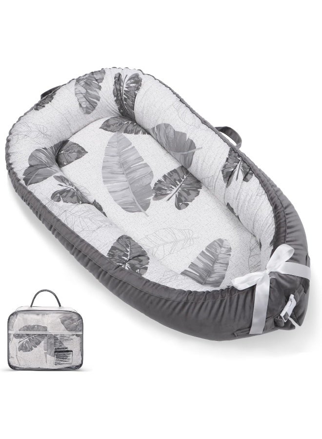 EAQ Baby Lounger Cover Snuggle Me Lounger, Portable Baby Nest Cover Breathable & Soft, Organic Cotton Baby Lounger Pillow, Safe Baby Bassinet for Travel, Playtime - Image 1