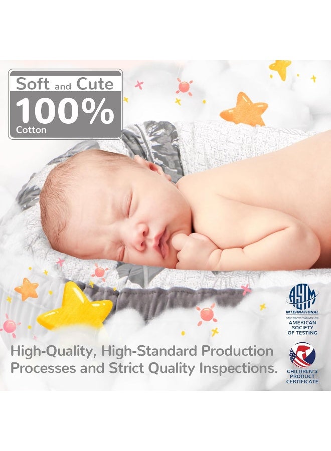 EAQ Baby Lounger Cover Snuggle Me Lounger, Portable Baby Nest Cover Breathable & Soft, Organic Cotton Baby Lounger Pillow, Safe Baby Bassinet for Travel, Playtime - Image 3