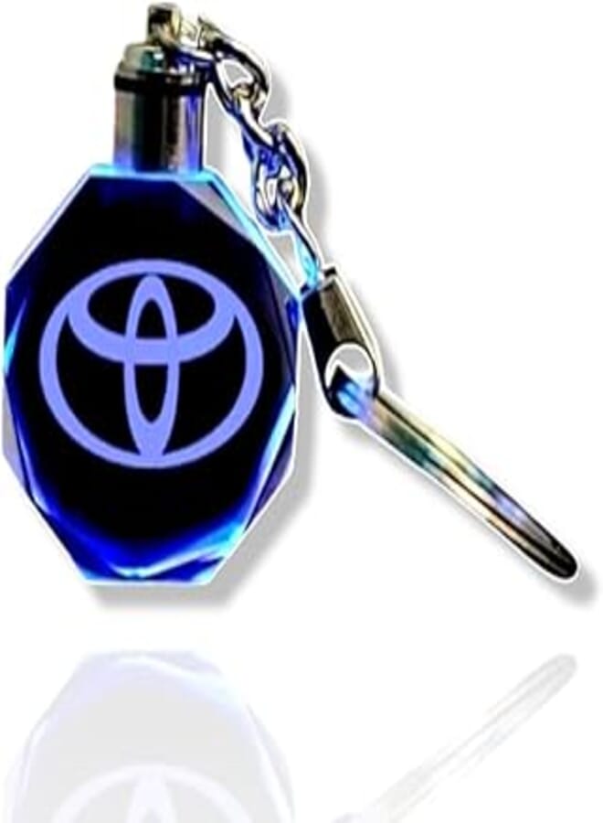 Car Logo Keychain with Color Changing Light for Toyota