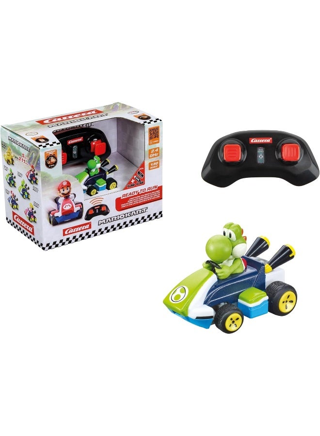 Carrera RC 2.4GHz Mario Kart Mini RC, Yoshi (Paperbox) I Officially Licensed I 1:50 Scale Collectible I Ready to Run I For Ages 6+ - Image 1